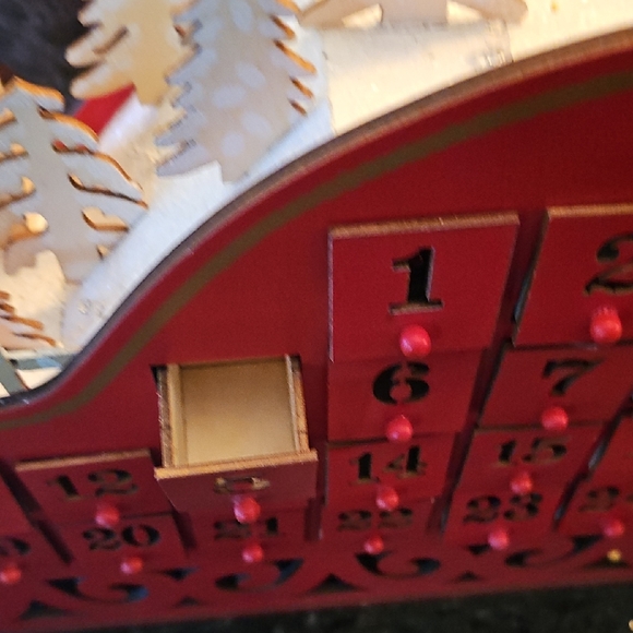 Red Sleigh Advent Calendar by Hobby Lobby - Picture 2 of 3
